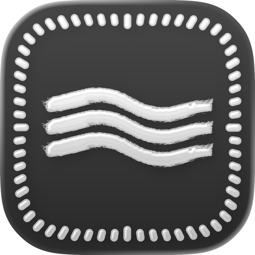 Flows app icon, clear dark variant