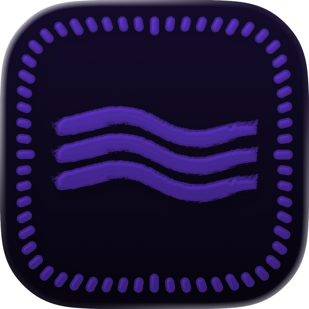Flows app icon, tinted dark variant